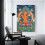 Εκτύπωση τοίχου Manjusri Bodhisattva Θιβετιανή Thangka 24x36 3