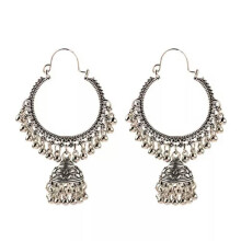 Boucles d'oreilles Jhumka Vintage Boho Argent1Paire