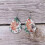 Palm Tree Teardrop Earrings Vegan Leather Orange 1