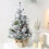 24 inch snow flocked mini Christmas tree with pine cones 6