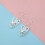 Pendientes de corazón de plata de ley RSAMD925 para mujer 2