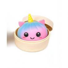 Squishy Dumpling Unicorn Stress Toy 9 cm Soft Material Kawaii Design Multicolor Decompression Slow Rising