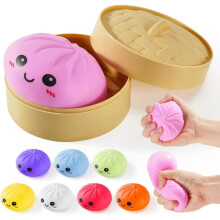 Jucarie 6cm Squishy Dumpling Surpriza Slow Rising Stress Relief Toy Random Surprise Baozi Plush