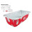 Rode kerstsneeuwpop broodvorm van aluminium, 2 pond, 6 sets 2
