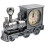Antique Locomotive Alarm Clock Plastic Desktop Decor Grey 4