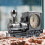 Antique Locomotive Alarm Clock Plastic Desktop Decor Grey 6