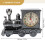 Antique Locomotive Alarm Clock Plastic Desktop Decor Grey 7