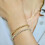 Gold Plated Beaded Stack Bracelet for Women 4mm 5