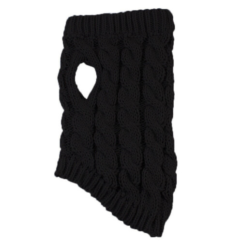 Jacenvly dog sweater knitted sleeveless black 2
