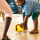 Mini soccer balls for kids random color set 6
