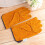 Cowhide Leather Gloves Heat Insulation 1 Pair Orange 4