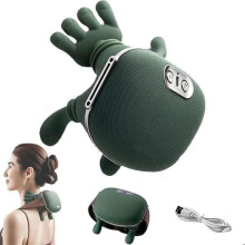 Masážní přístroj na krk, masážní přístroj na krk a záda, ramena s vyhříváním, masážní přístroj na krk Shiatsu, 3D rotace, 3 nastav