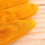 Cowhide Leather Gloves Heat Insulation 1 Pair Orange 6