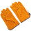 Cowhide Leather Gloves Heat Insulation 1 Pair Orange 5