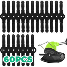 60 stuks vervangende messen voor draadloze grastrimmer, 14 cm bosmaaier messen, grastrimmer messen voor tuinmaaiers