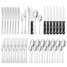 Ménagère 48 Pièces - LIKE NO OTHER - Service pour 8 Personnes - Acier Inoxydable - Argent - Contemporain
