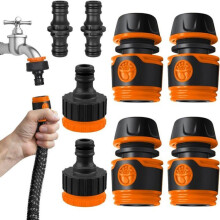 Tuinslangaansluiting - XVX - 8-delige set - 1/2" compatibel - Duurzame materialen - Eenvoudige installatie