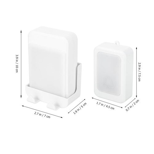 Flashing Doorbell Alert Button White Plastic 1 Pack 2