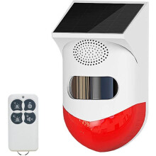 Stroboscoopalarm - Werkt op zonne-energie - 120 dB - Bewegingsdetector - IP67 waterdicht - 4 standen