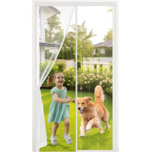 Plasă de țânțari pentru ușă - MYCARBON - 120x220cm - Fibră de sticlă - Magneți puternici - Închidere automată