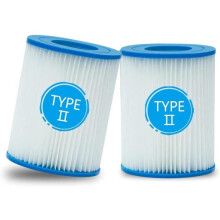 Filtre Bestway Type II - Accessoires pour Piscine Gonflable - Lot de 2 - 13,6 x 10,6 cm