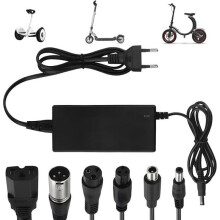 HAOPYOU 42V 2A oplader voor elektrische scooters en hoverboards met 6 aansluitingen, universele 36V acculader