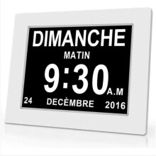 Einteilige 7-Zoll-Digitaluhr mit Kalender, Datum und Uhrzeit, Alzheimer-Uhr für Eltern, Medikamentenerinnerung für