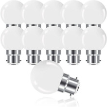 LED žárovka B22 3W bajonetová, B22 G45, teplá bílá 3000K, 180LM, ekvivalent 20W žárovek, nestmívatelná, balení po 10 kusech