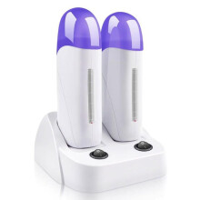 Chauffe-cire électrique Double rouleau épilatoire Machine chauffante à cire pour épilation sur chauffe-cire pour femmes et hommes