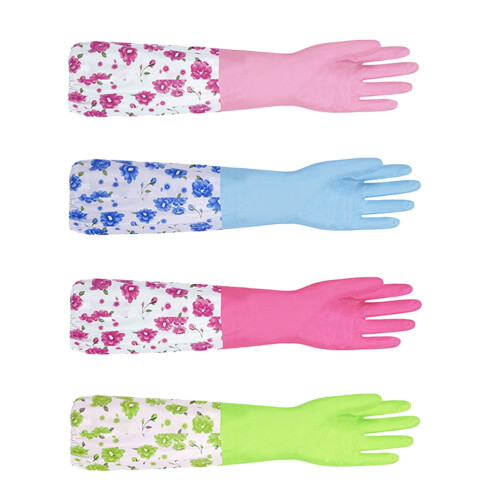 Waterproof Kitchen Gloves Rubber Dishwashing 2 Pcs 2