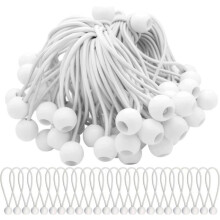 Lot de 75 Tendeur Elastique Cordons Élastiques avec Boules pour chapiteaux, tentes, bannières et bâches