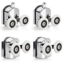8Pcs Roulettes de Porte de Douche 23mm, Roulettes de Rechange pour Porte de Douche Coulissante, Convient au Verre de 4 à 6 mm