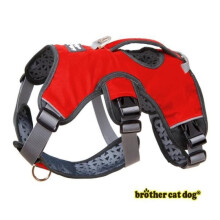 Reflektierendes Halsband-Geschirr – Geschirr – Rot – 56–69 cm – Für mittelgroße Hunde – Outdoor