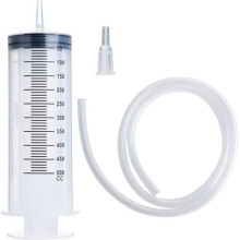 Grand tube de seringue 500ML Seringue en plastique avec bouchon convertisseur de tube pour applicateur de colle liquide Huile Blan