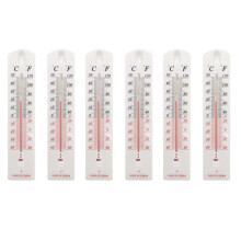 Set van 6 wandthermometers voor binnen- of buitengebruik