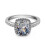 Women's White Gold Wedding Rings Set 4
