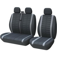 Capa para banco de carro - ZEMINPEOEL - Universal 1+2 (3 lugares) - Cinza - Poliéster 3mm - Compatível com airbag
