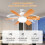 Ανεμιστήρας Οροφής με Φως LED, 40W, Τηλεχειριστήριο, 3 Ταχύτητες, Χρονοδιακόπ 2