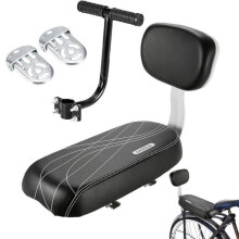 Gevoerd achterzitje met rugleuning, geschikt voor kinderen en volwassenen, BMX mountainbike, 37 * 16 Label