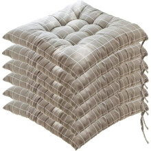 Sada 6 podložek na židle, sedáky 40x40, dekorativní polštáře na židle, zahradní polštáře, styl N