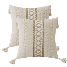 Kuddfodral - GIGICIAL - Set om 2 - Bomull - 45,7 x 45,7 cm - Bohemisk stil, Flerfärgad