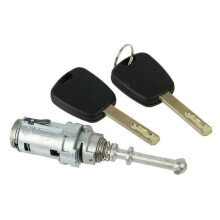 Türschloss-Set + Zylinder für die linke Vordertür von Citroën C2, C3 und C3 Pluriel + 2 Schlüssel