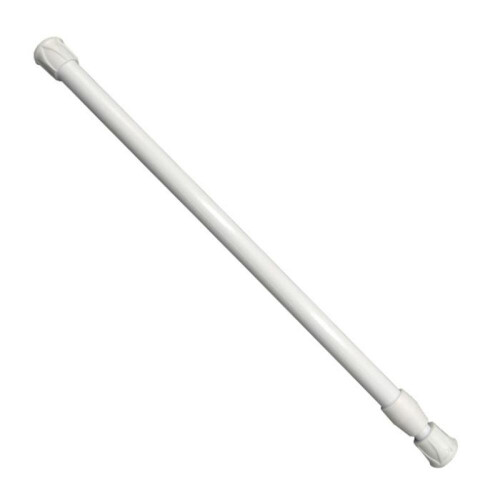 Utdragbar gardinstång, borrfri montering, diameter, längd 55-90 cm, vit