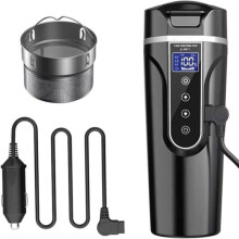 Bollitore per auto 12V/24V - KCVV - Acciaio inox 304 - Display LCD - 500 ml - Riscaldamento rapido