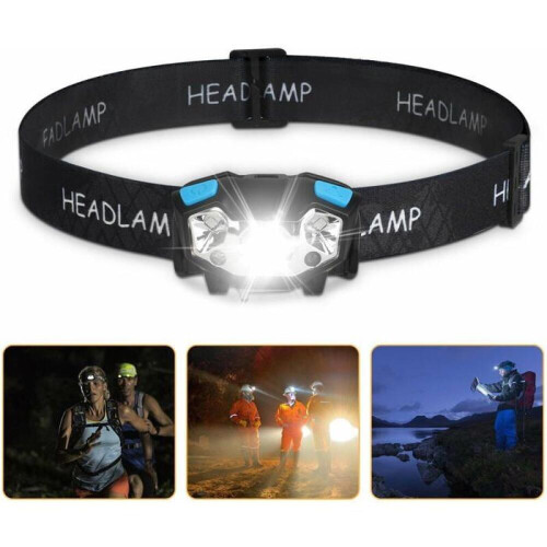 Lampe frontale LED - Longziming - 5000 lumens - Rechargeable USB - Étanche IPX4 - 5 modes d'éclairage