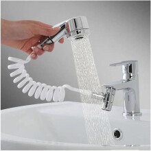 Eenvoudig te installeren universele handdouche voor wastafel, douche of keukenafvoer; gemakkelijk te monteren; te bevestigen met b