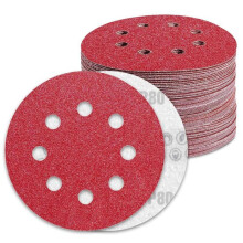 Schuurschijven van 125 mm, korrelgrootte 80, schuurpapier, 90 stuks, 8 gaten, schuurschijf voor excentrische schuurmachines