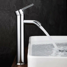 Robinet lavabo - YYV - Mitigeur haut - Réglable chaud et froid - Chromé - Laiton