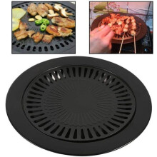 WNDD Koreaanse barbecuepan - rookvrije antiaanbakplaat van gietijzer