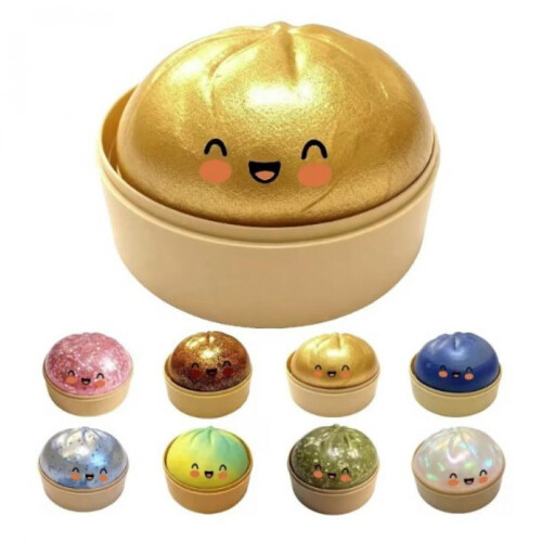 Kids Interactive Toy, Squishy Glowing Dumpling, Cute Design, Multicolor, 10x10 cm